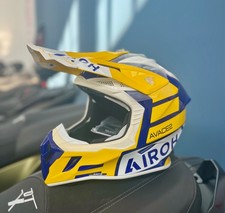 AV22A08 Casco moto enduro cross Airoh Aviator Ace 2 Sake Yellow Gloss  Taglia M