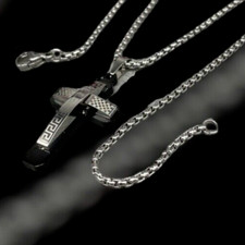 Collana uomo croce color - collana,