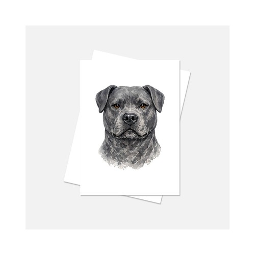 Pitbull dog notecard 4x6 - dog, vuoto