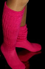 2 pr Fushia Pink Slouch to Knee Calzini Hooters Uniforme Lunga Corsa Allenamento Accoglienti Caldi