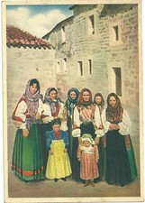 SPLENDIDA CARTOLINA SARDEGNA ORUNE COSTUMI NON VIAGGIATA 