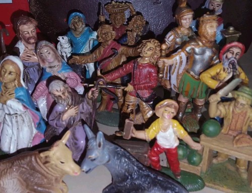 Statuine per presepe vintage - presepe,