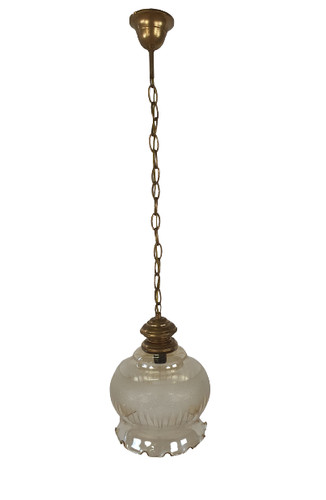 Lampadario vetro ottone - e, |