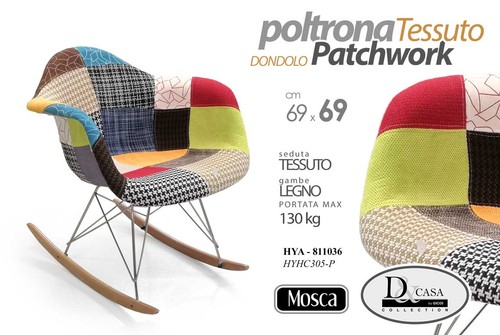 Poltrona dondolo patchwork