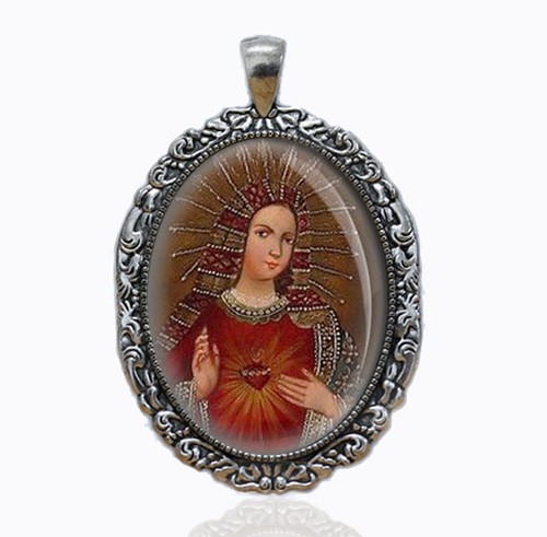 Medaglia madonna cuore - medaglia,