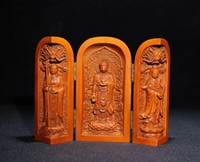 4" China Wood Buddha natural
