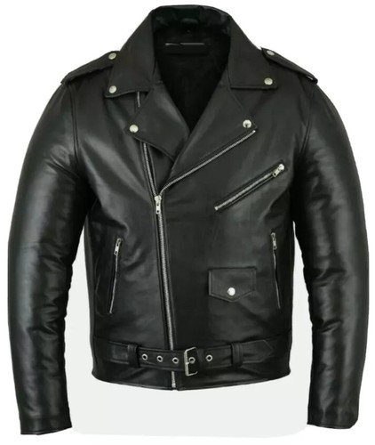 Giacca moto pelle brando - giacca,