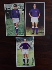 FIORENTINA CALCIO LOTTO DI 3 FIGURINE DIVERSE CALCIOGIGANTE ED VERBANIA ANNI 60