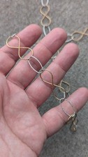 Collana bicolore maglia catena