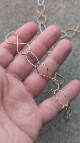Collana bicolore maglia - , catena