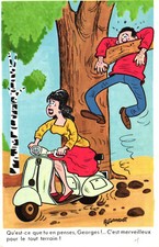 Fumetto Vespa Scooter Moto