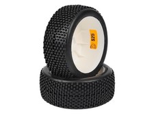 Ruota completa GRP 1:8 Buggy M20 BLOCK design cerchio bianco in composto sint...