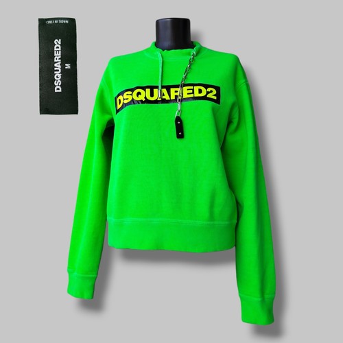 Felpa dsquared2 verde fluo - felpa,