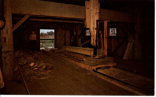 Cartolina saw mill interno - cartolina,