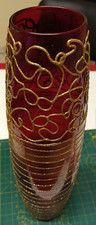 Vaso Decorativo Vetro Rosso