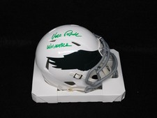 Mini casco Vince Papale firmato Philadelphia Eagles Throwback Invincible JSA COA