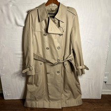 Trench coat doppiopetto vintage Sanyo Neiman Marcus uomo 38R foderato Giappone lusso