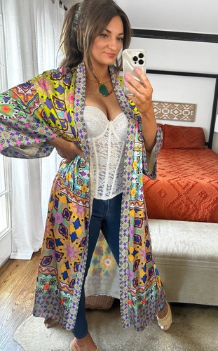 Kimono cravatta raso - , zara