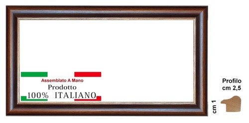 Cornice noce filo oro - oro, in
