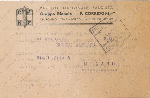 1940 milano gruppo rionale - gruppo, f