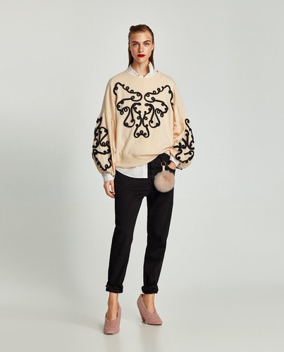 Felpa donna zara panna - donna, a