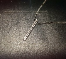 Collana Comete gold ring oro bianco 750 18Kt con diamantini taglio brillante 