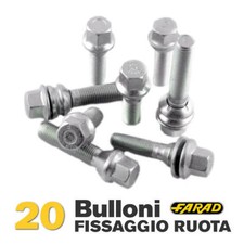 Kit 20 bulloni ruota Alfa Romeo 156 166 147 GT ruote cerchi in acciaio  Farad 
