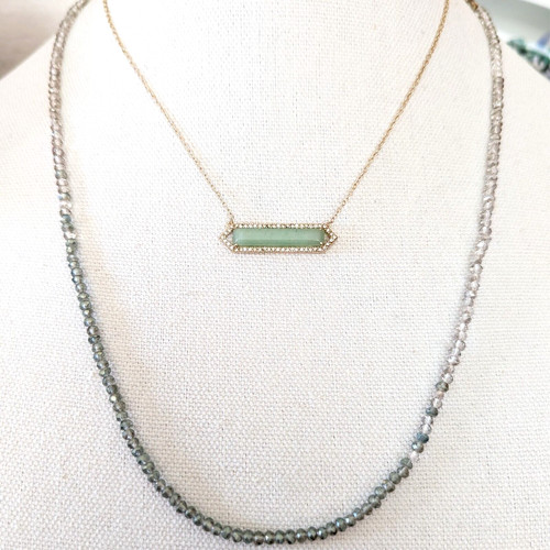 Set collana strati cristallo - set,