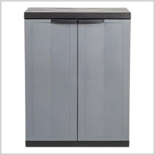 ARMADIO RESINA INTERNI ESTERNI 2 ANTE 1 RIPIANO REGOLABILE TOOMAX 65x37x85h