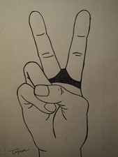Roland Topor. Dessin original