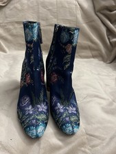 Stivali Zara blu con tacco e