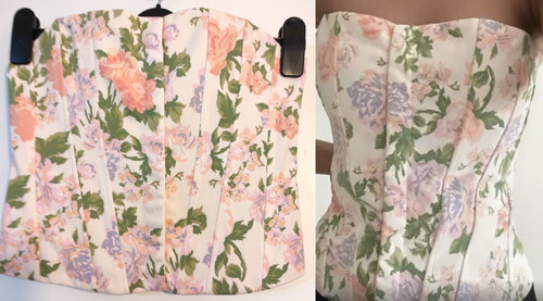 Top corsetto bustier stampa