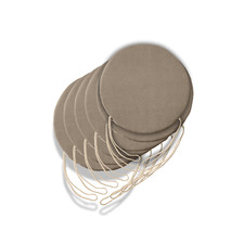 Set Cuscini rotondi per Sedia made in Italy, Cuscini Sedie Cucina Rotondi ht.3