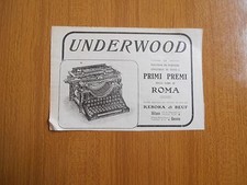1908 UNDERWOOD PRIMO PREMIO ROMA PUBBLICITA ANTICA MACCHINA DA SCRIVERE VINTAGE