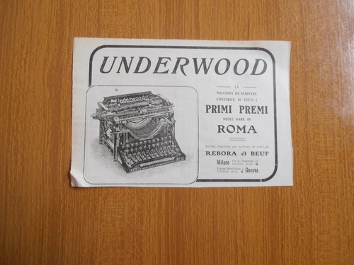 1908 underwood primo premio - 1908,