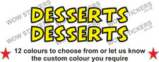 2 adesivi dessert decalcomanie