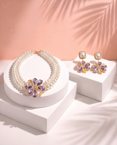 Set elegante collana e - **set,