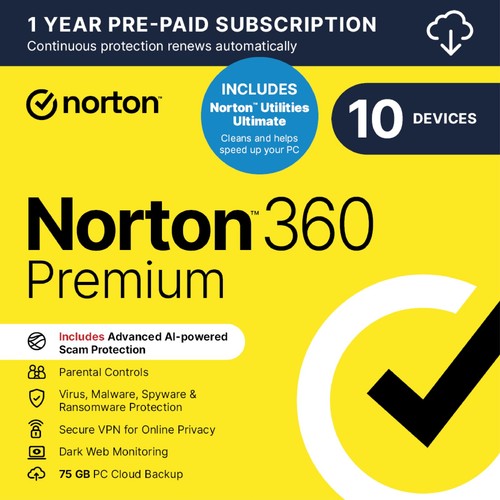 Norton 360 premium utilities - premium, +