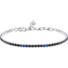 Bracciale Morellato Tennis Inter SATT27 Bracelet Argento Zirconi Nero Blu
