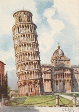 C2- Cp Cartolina FRATTINI :Pisa La Torre Pendente  - Fg Nvg