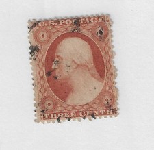 US Scott # 26a, tre centesimi