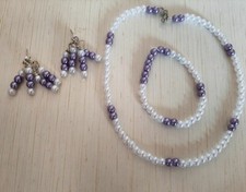 Parure Con Perle Bianche E