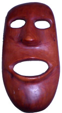 VISO/MASCHERA - IN Legno ( 18x9 cm ) Intaglio a Mano - VINTAGE.  R
