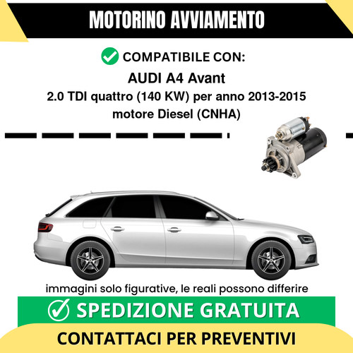 Motorino avviamento audi - avviamento, a4
