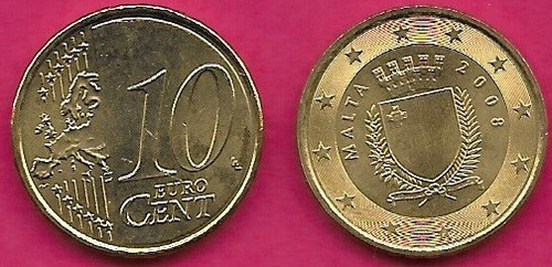 Malta euro cent 2008 unc - malta,