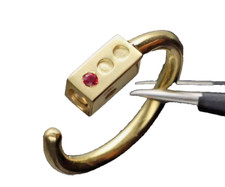 ?ANELLO UNICO St Andrés SEMAFORO ORO 18 kt 750 smeraldo & rubino naturali?