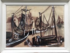 Gouache Renier Firmato Barche