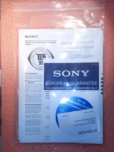 Kit documentazione sony - kit,
