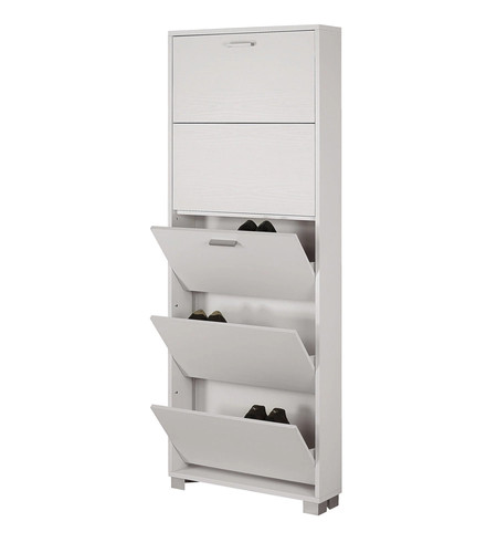 Scarpiera bianco fiammato - bianco, con