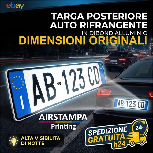 Targa auto replica - targa, sostitutiva